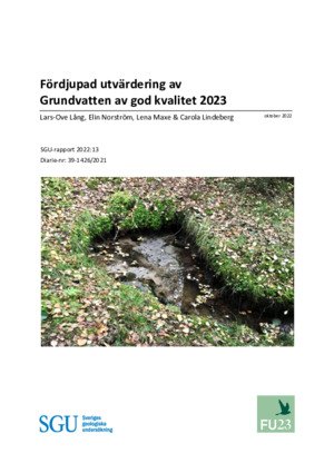 Fördjupad Utvärdering Av Grundvatten Av God Kvalitet 2023, SGU-rapport ...